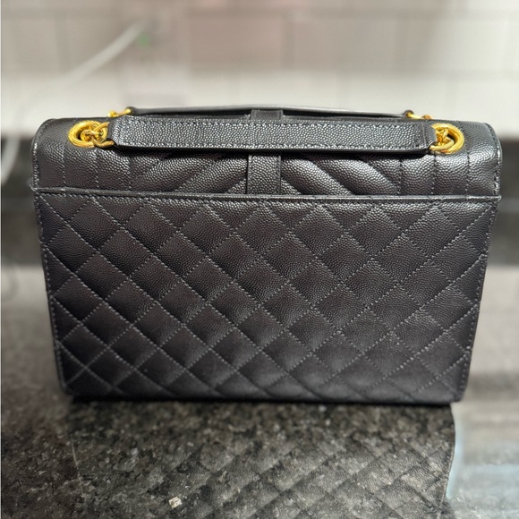 YSL SAINT LAURENT ENVELOPE SMALL QUILTED LEATHER CROSSBODY BAG - Picture 3 of 13